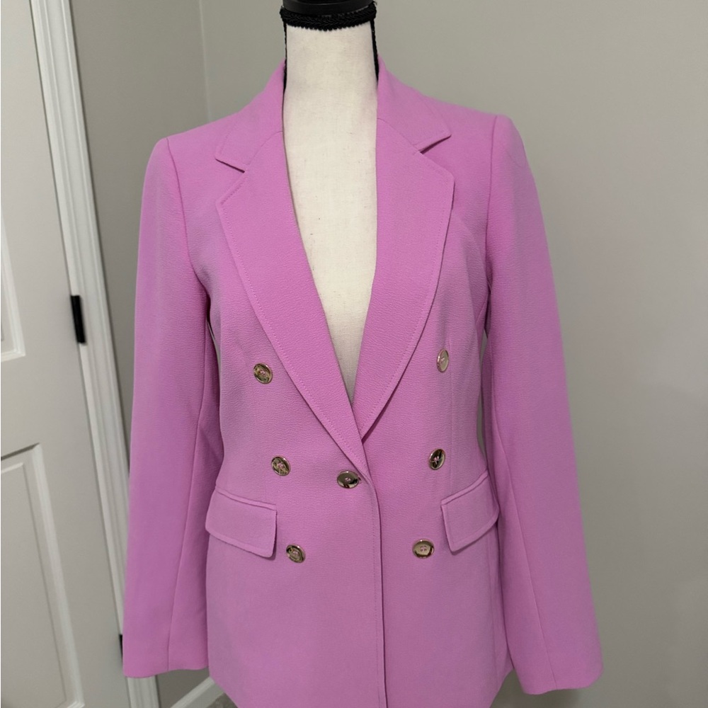 Bar III Lavender Double-Breasted Blazer
